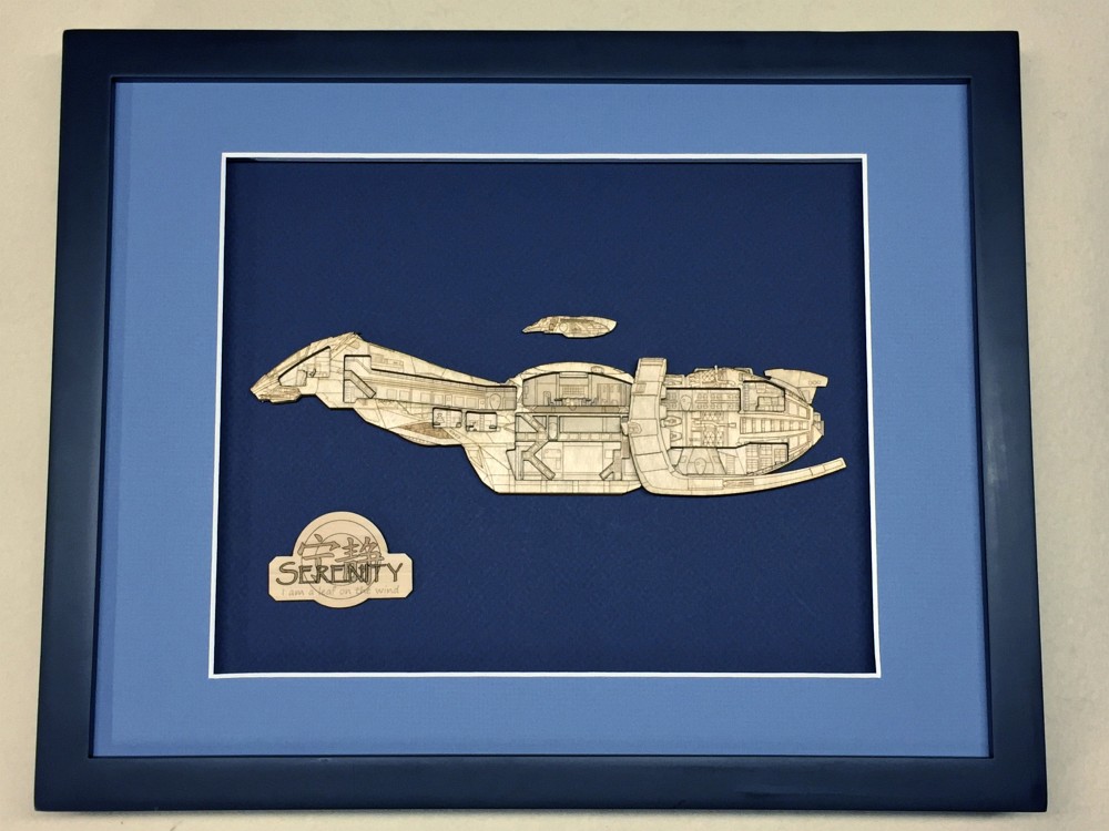 Serenity Laser cut framed