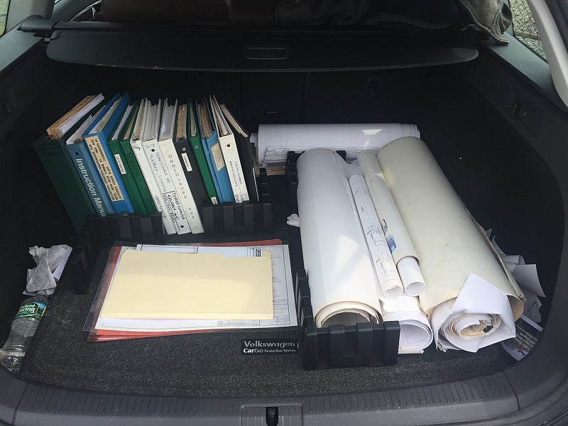A car full of documents